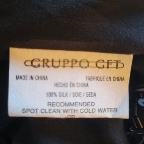 Vintage Emanuel Ungaro Black Sequin Silk Top S Formal Evening Prom Romantic - Picture 5 of 6